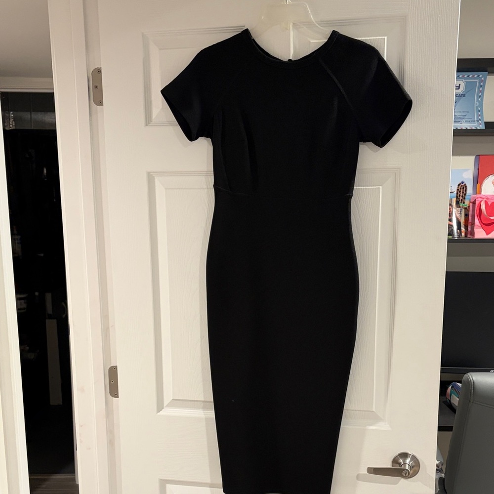 The Fifth Label Classic Open Back Black Midi Dress